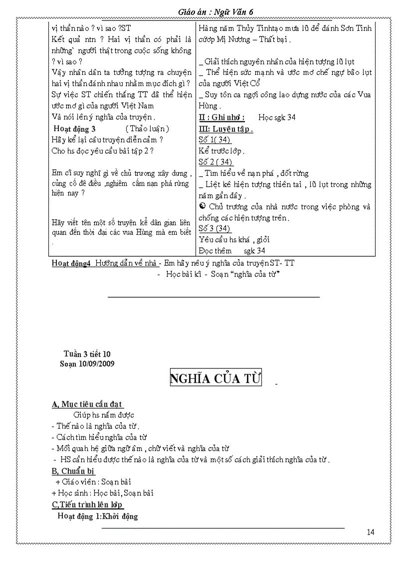 image for page Giao an Van 6 Chuan KT