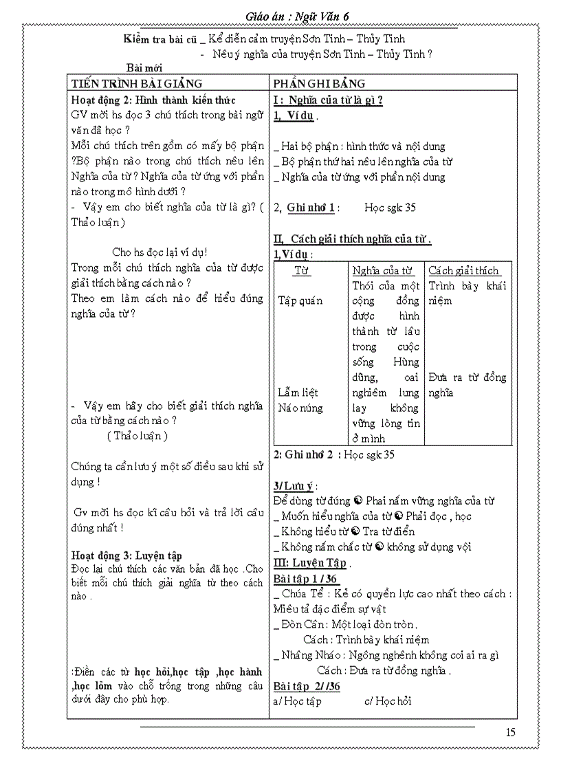 image for page Giao an Van 6 Chuan KT