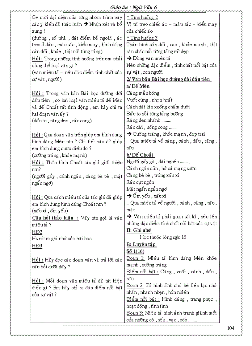 image for page Giao an Van 6 Chuan KT