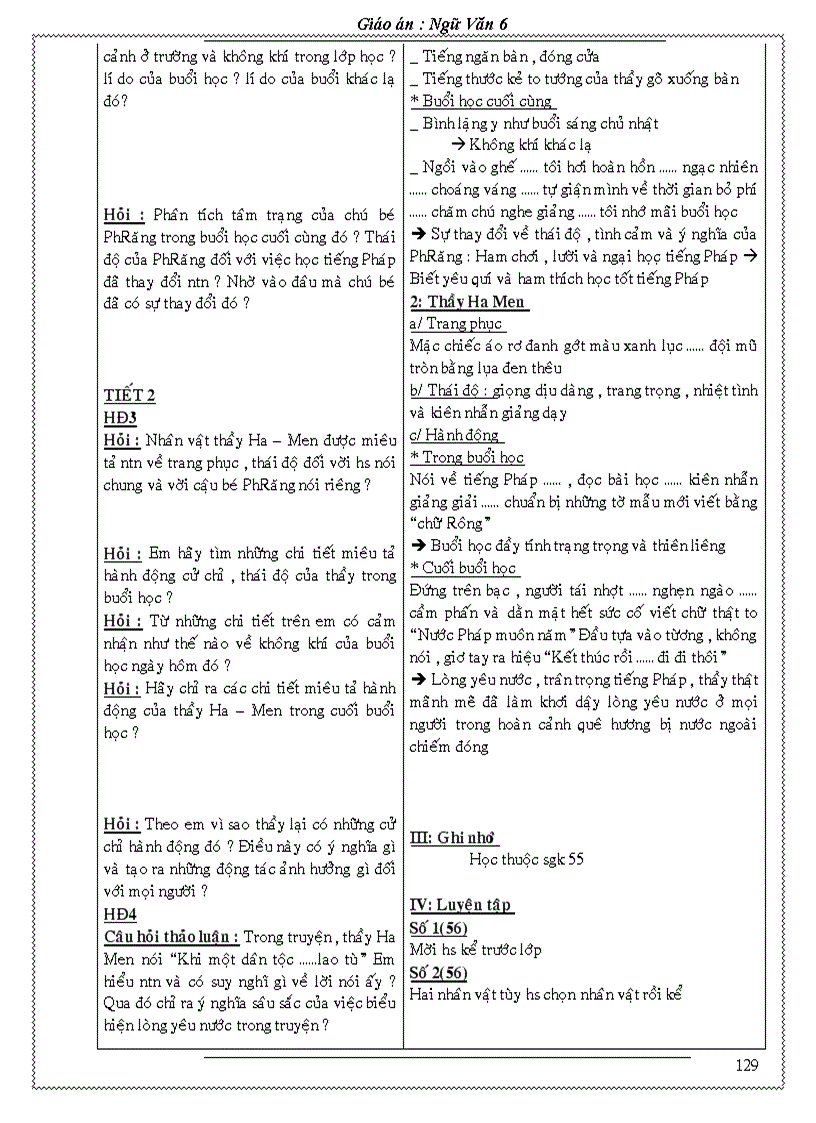 image for page Giao an Van 6 Chuan KT