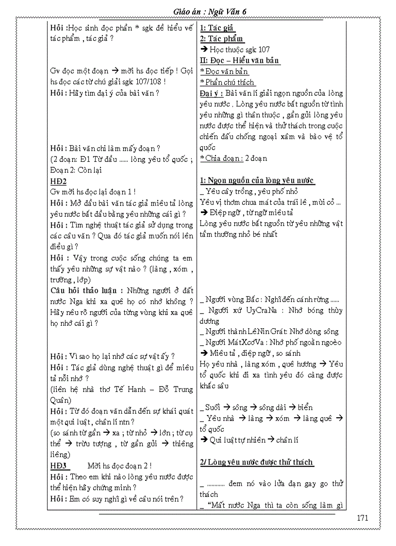 image for page Giao an Van 6 Chuan KT