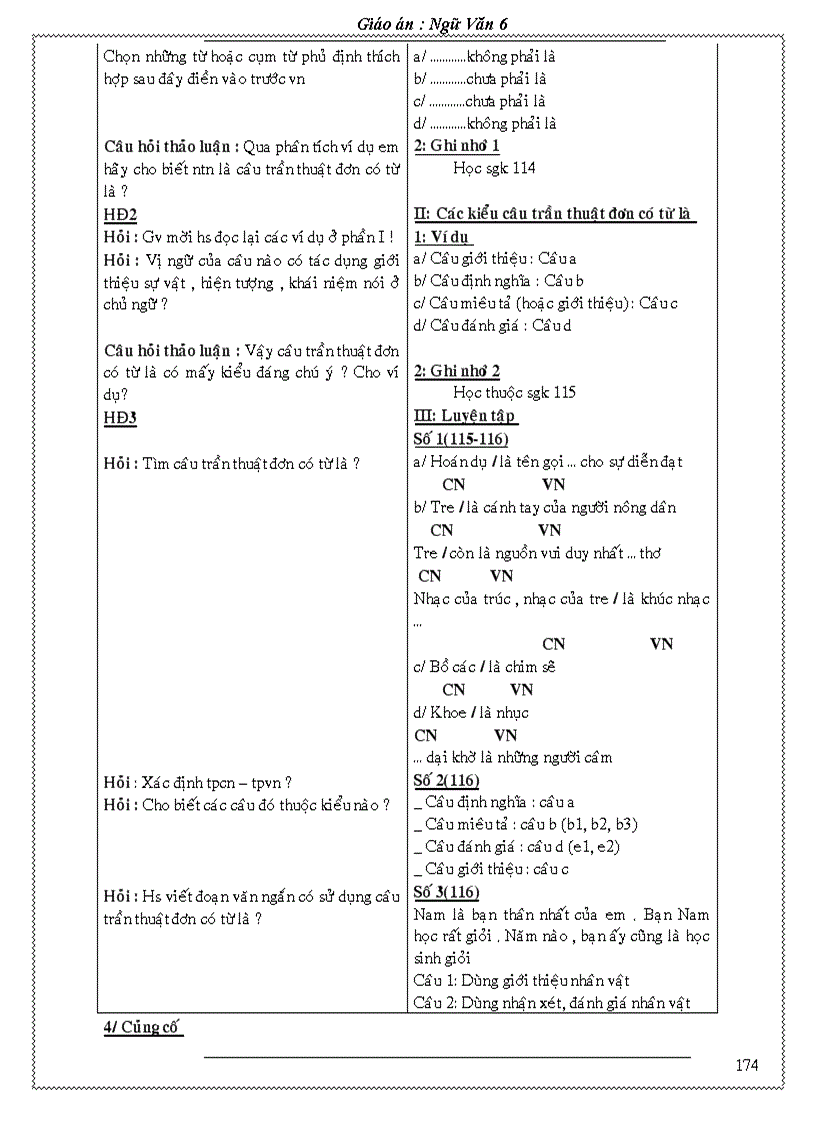 image for page Giao an Van 6 Chuan KT