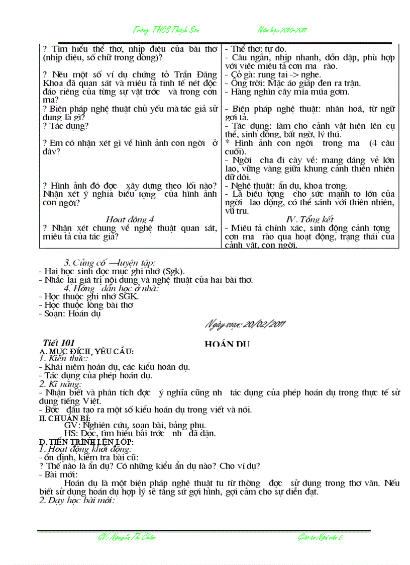 image for page Giáo án văn 6 chuẩn ktkn ki 2