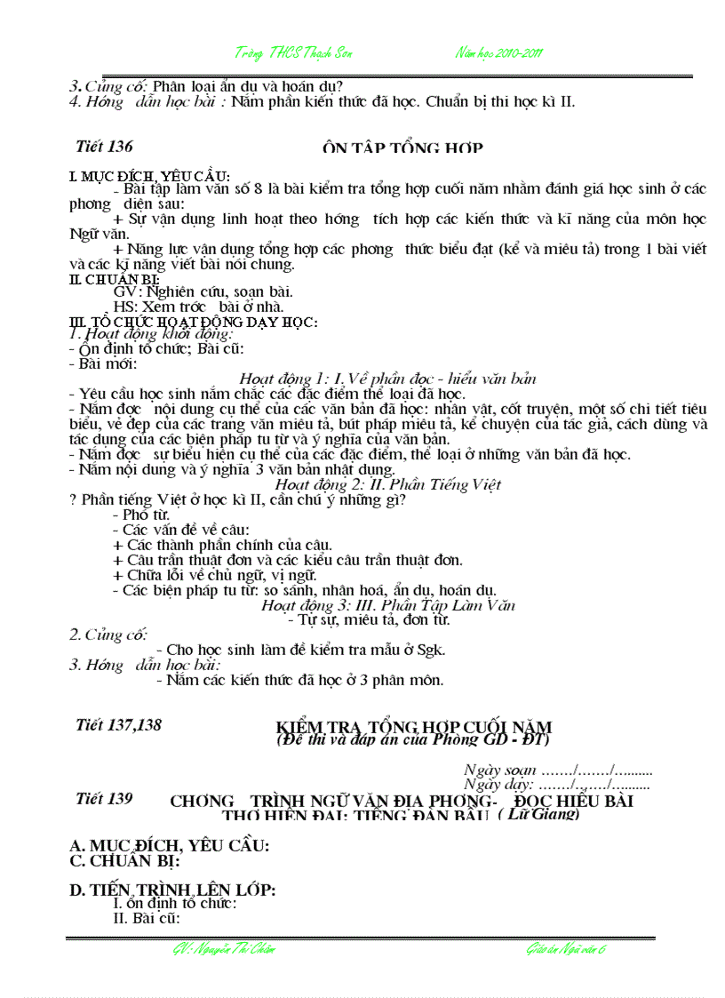 image for page Giáo án văn 6 chuẩn ktkn ki 2