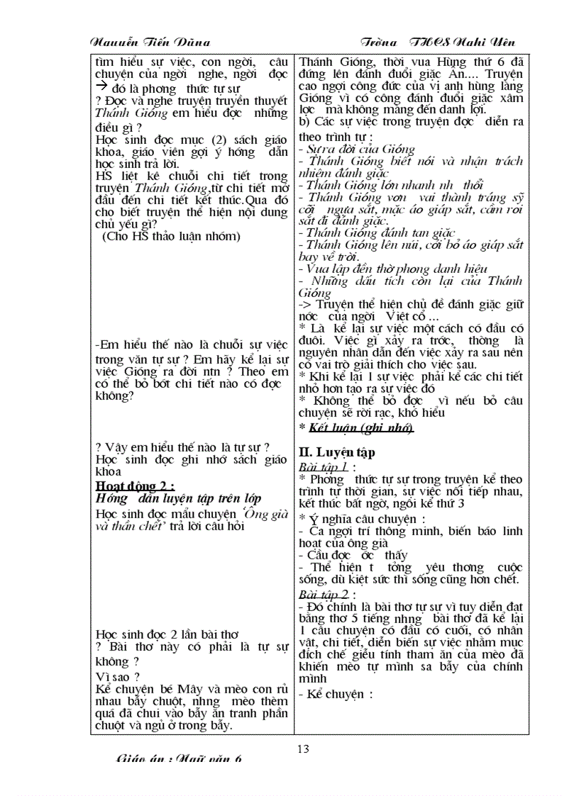 image for page Giáo án Văn 6 HK1