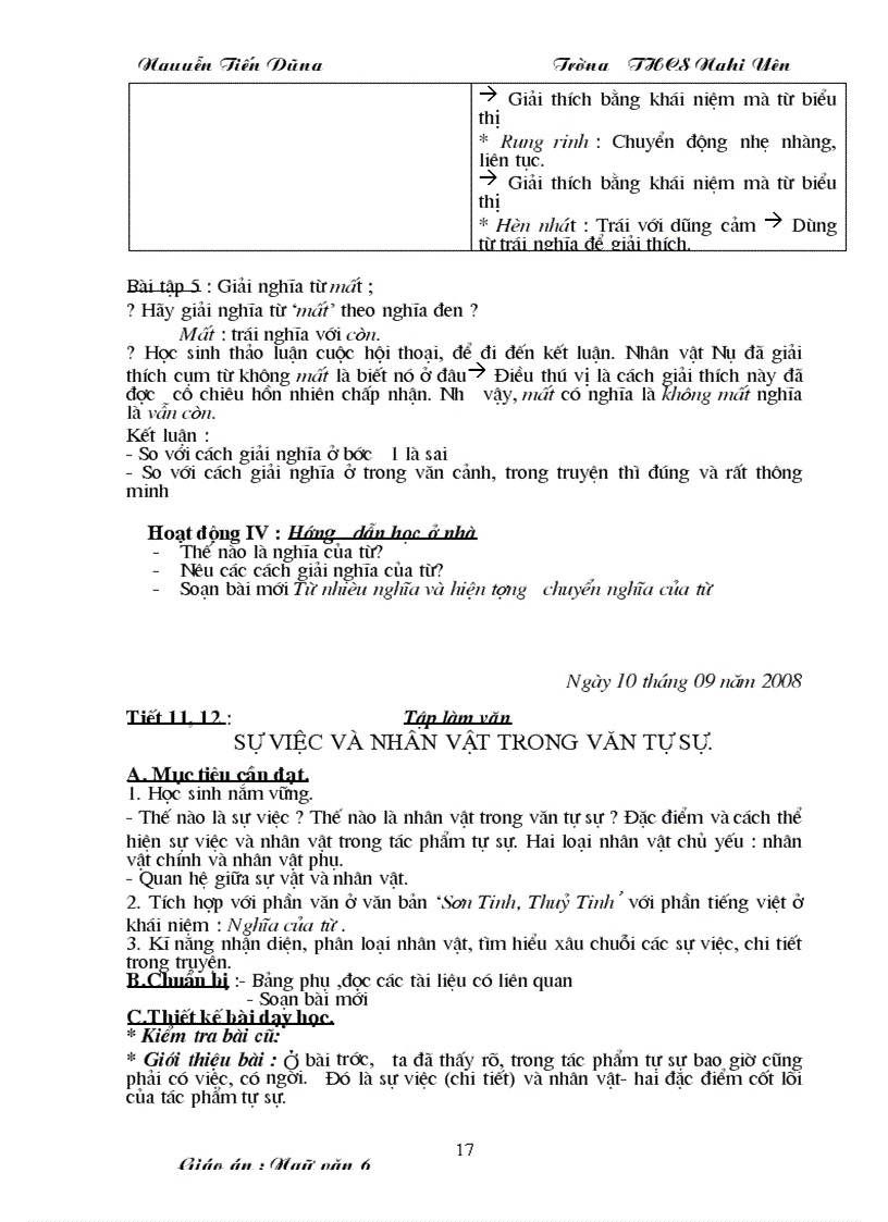 image for page Giáo án Văn 6 HK1