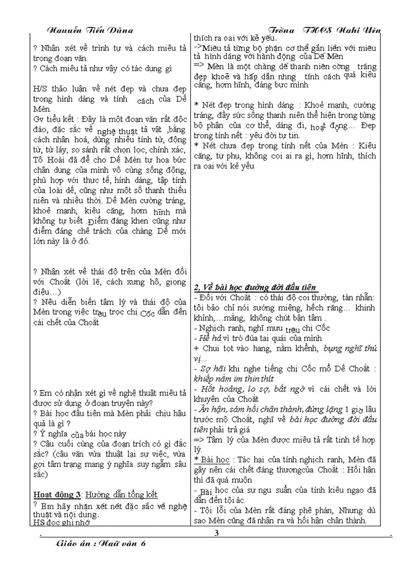 image for page Giáo án Văn 6 HK2