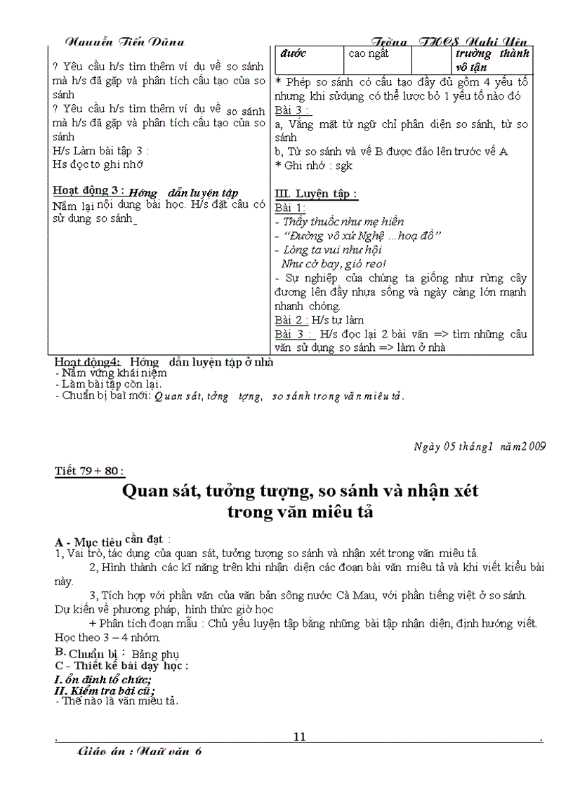 image for page Giáo án Văn 6 HK2