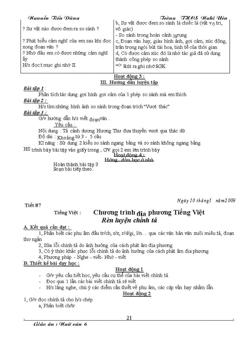 image for page Giáo án Văn 6 HK2