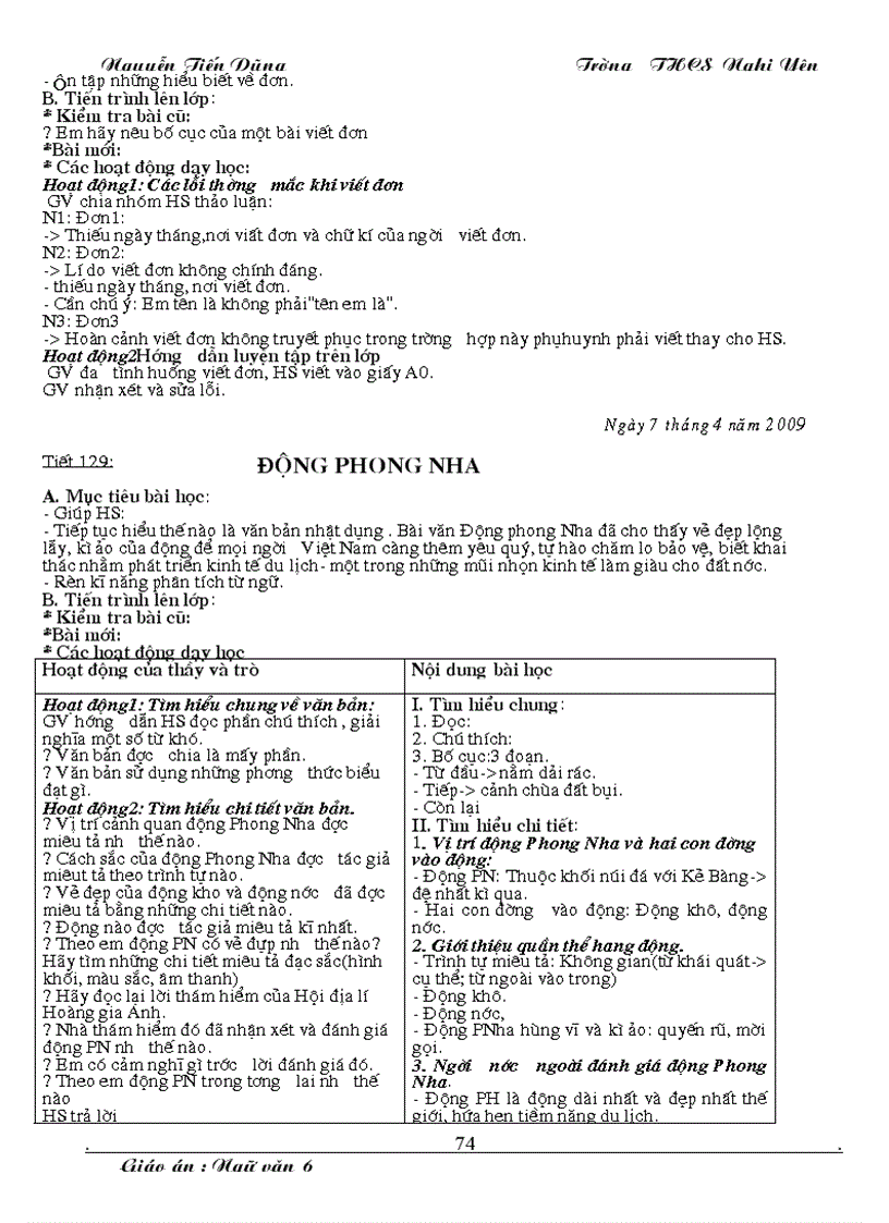 image for page Giáo án Văn 6 HK2