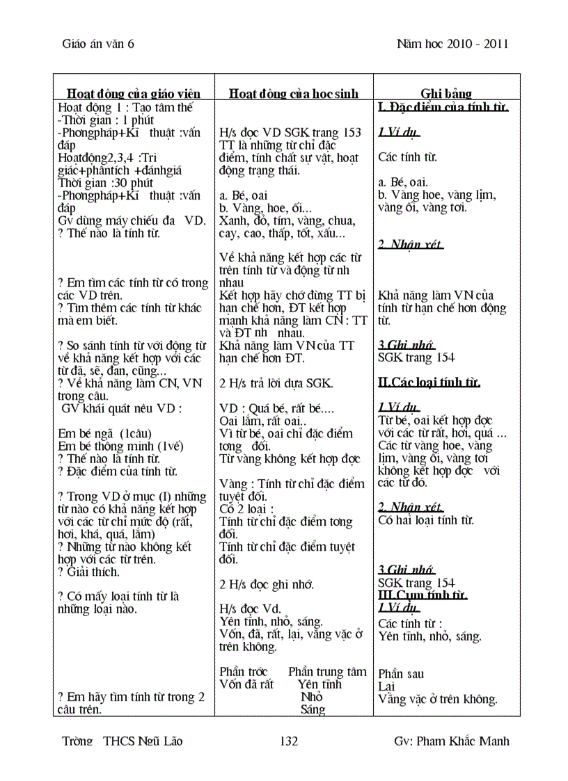 image for page Giao an van 6 kì I chuẩn kiến thức kĩ năng