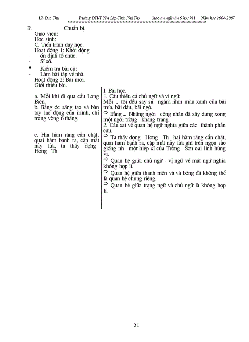 image for page Giáo án văn 6 Từ tiết 90 đến tiết 127