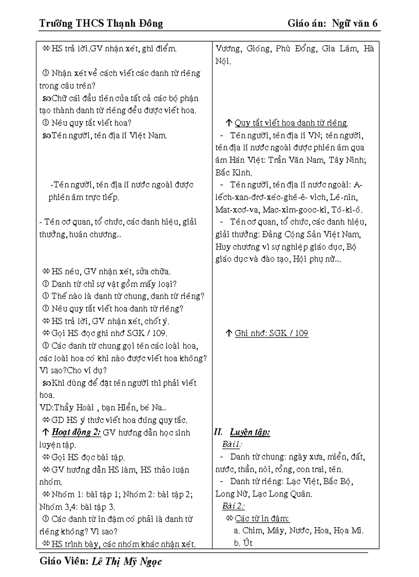 image for page Giáo án Văn 6 Tuần 11 1