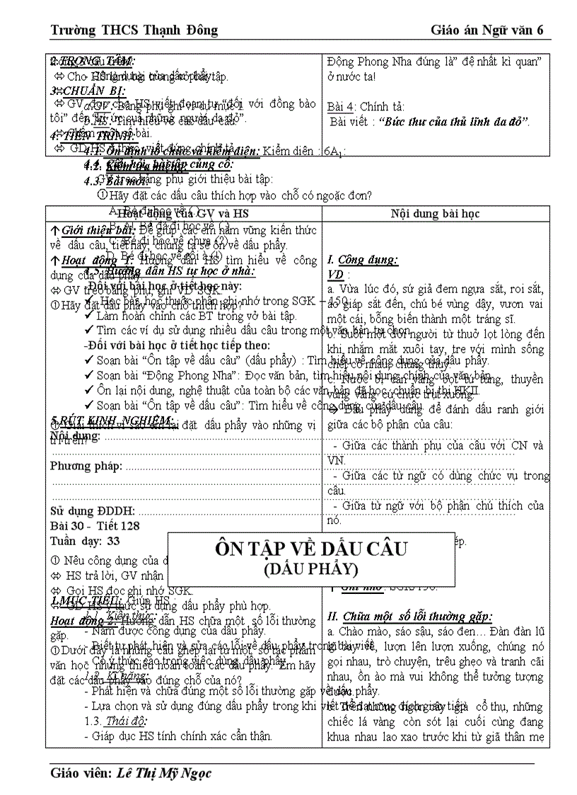 image for page Giáo án Văn 6 Tuần 34