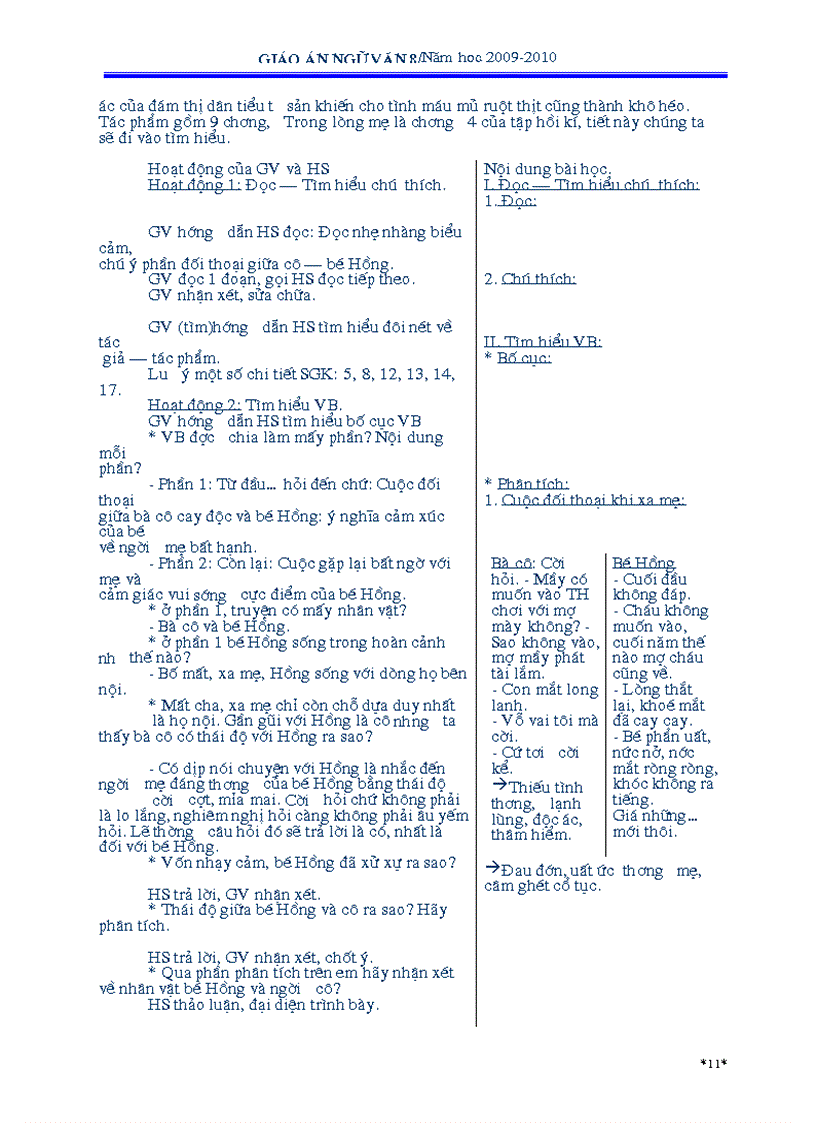 image for page Giao an van 8 nam hoc 09 10