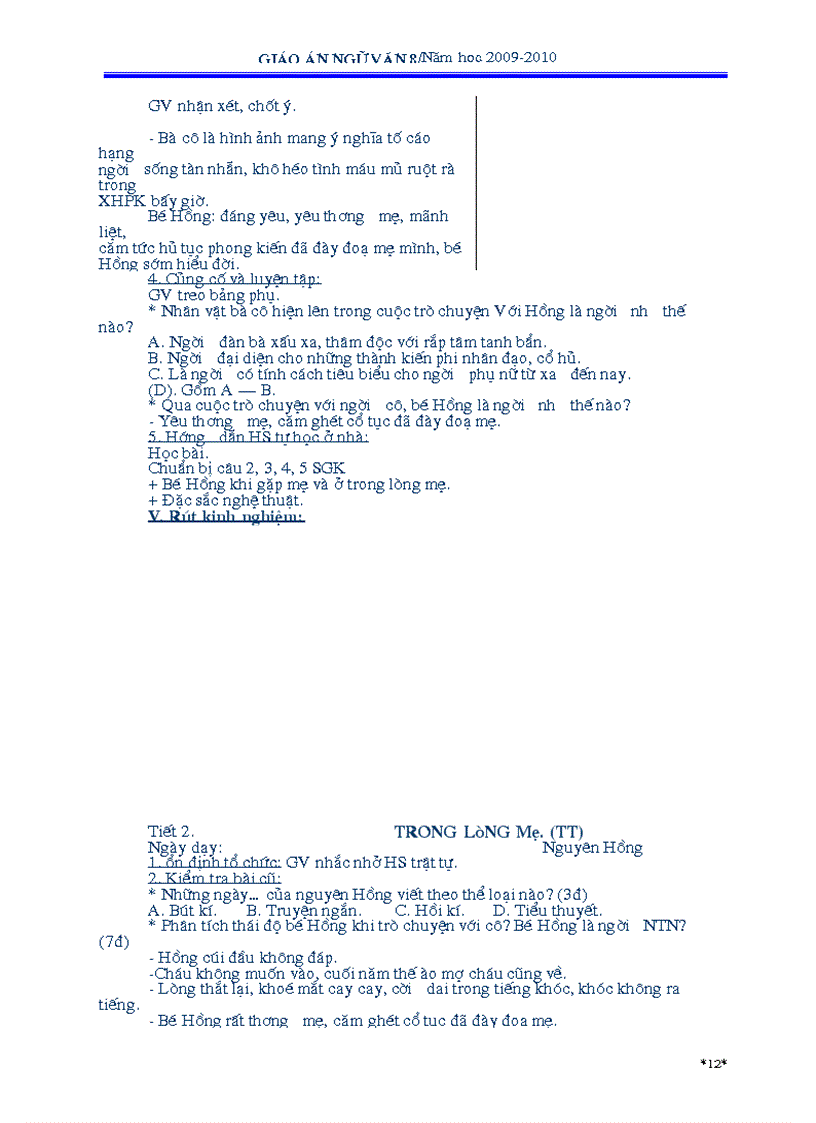 image for page Giao an van 8 nam hoc 09 10