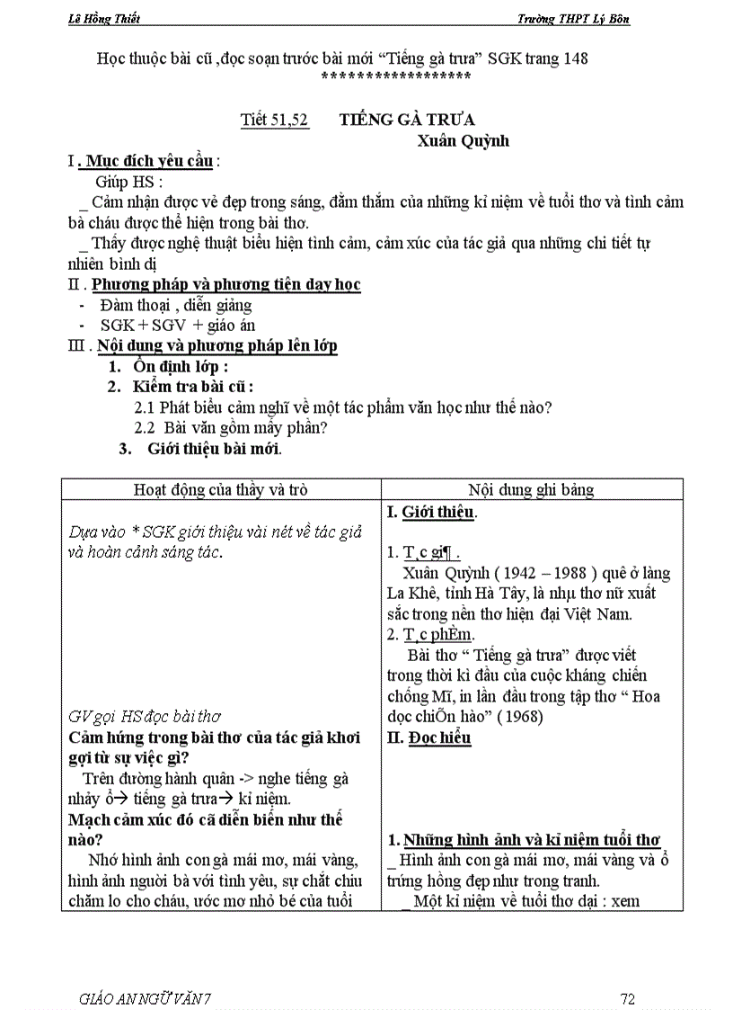 image for page Giáo án văn7 chuẩn