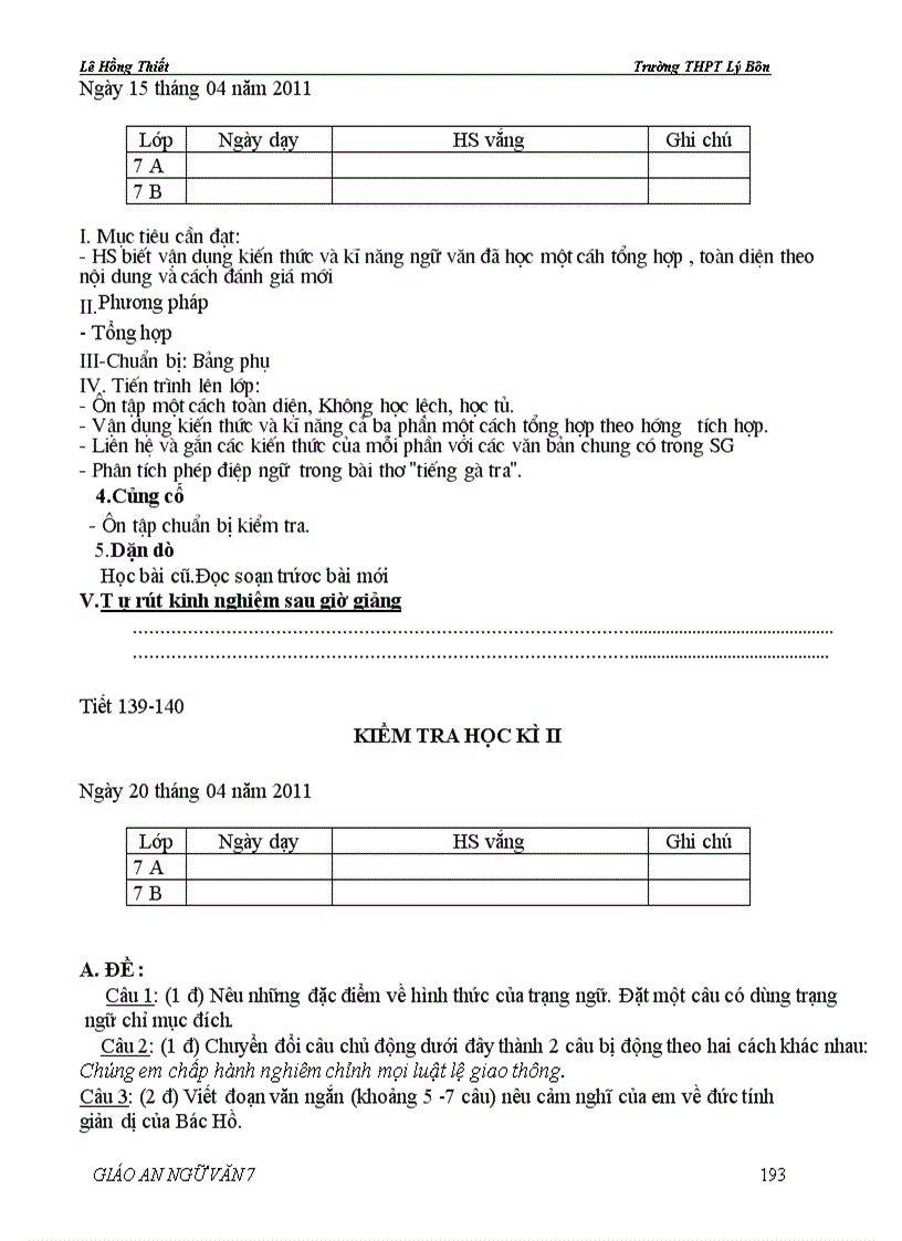 image for page Giáo án văn7 chuẩn