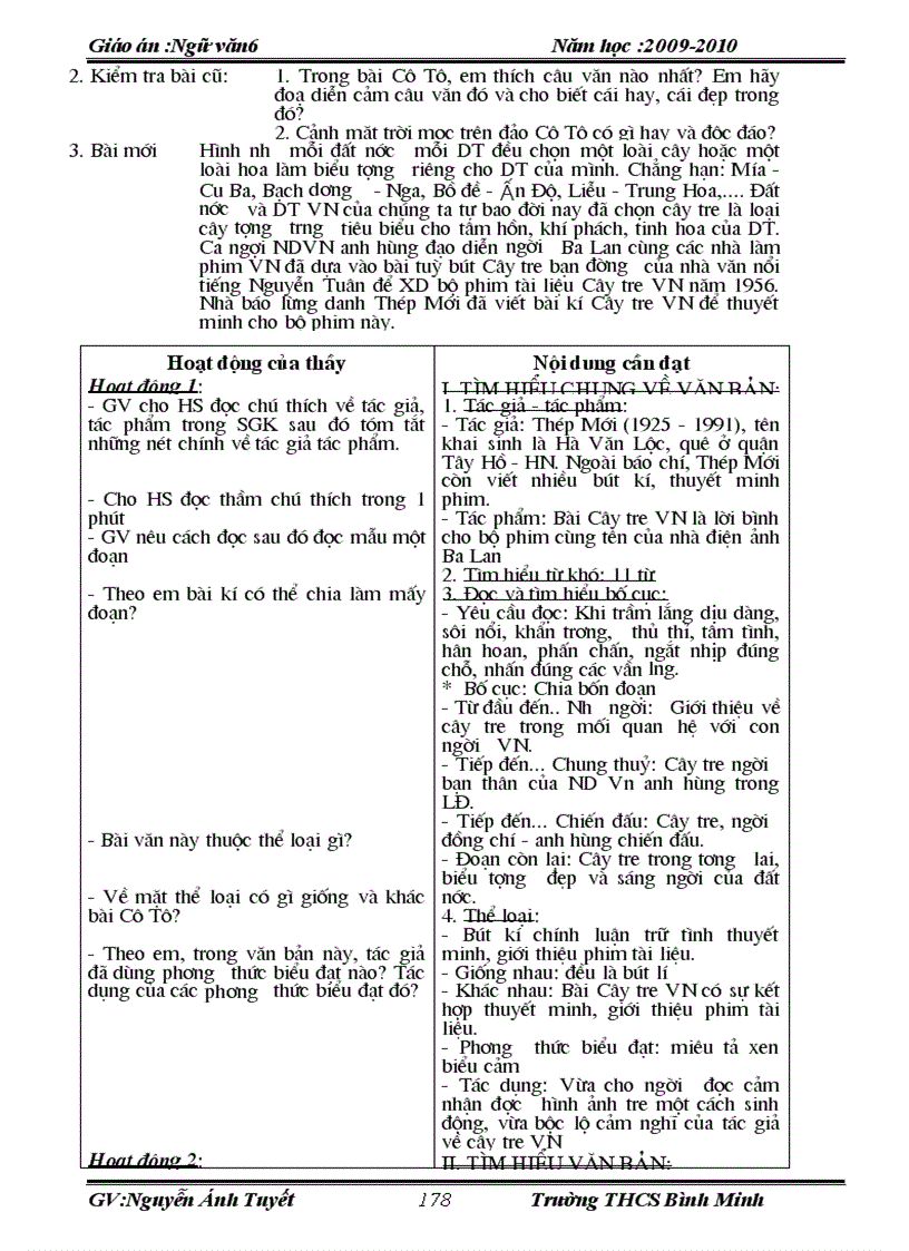 image for page Giáo án Ngữ văn 6 hay 1