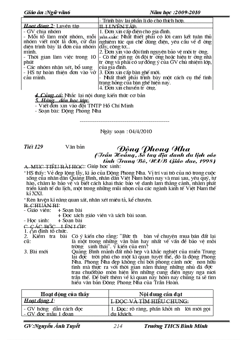 image for page Giáo án Ngữ văn 6 hay 1