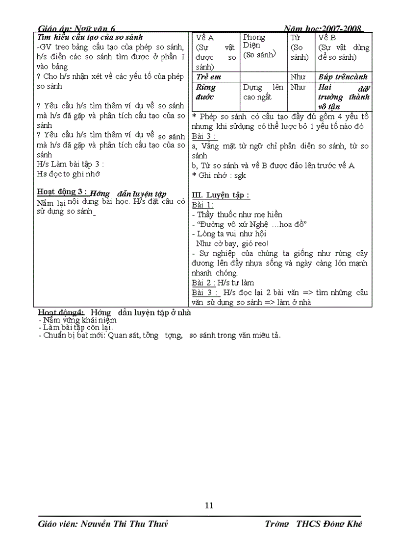 image for page Giáo án Ngữ Văn 6 HK II 1