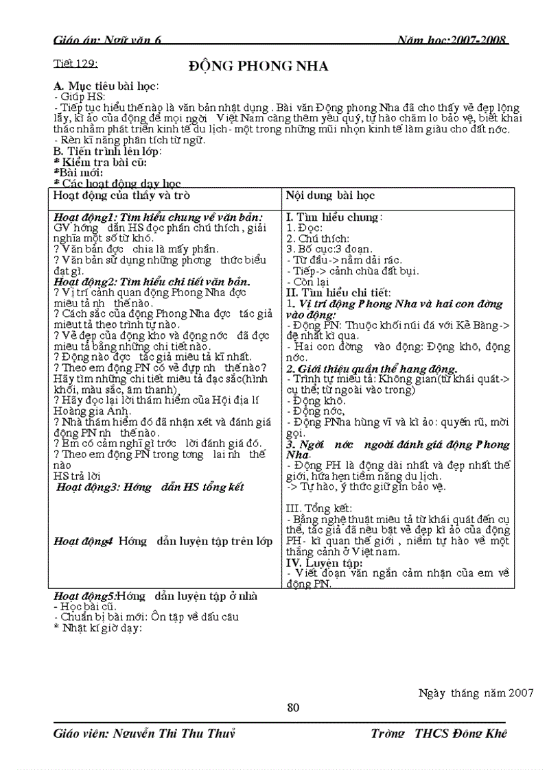 image for page Giáo án Ngữ Văn 6 HK II 1