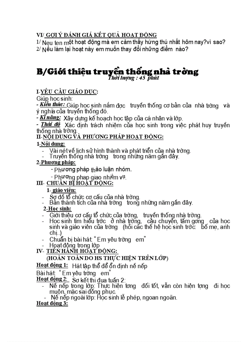 image for page Hoạt động ngoài giờ lên lớp 6