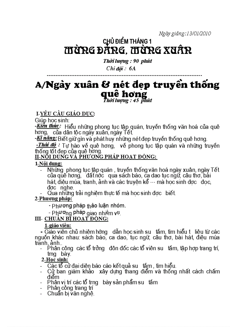 image for page Hoạt động ngoài giờ lên lớp 6