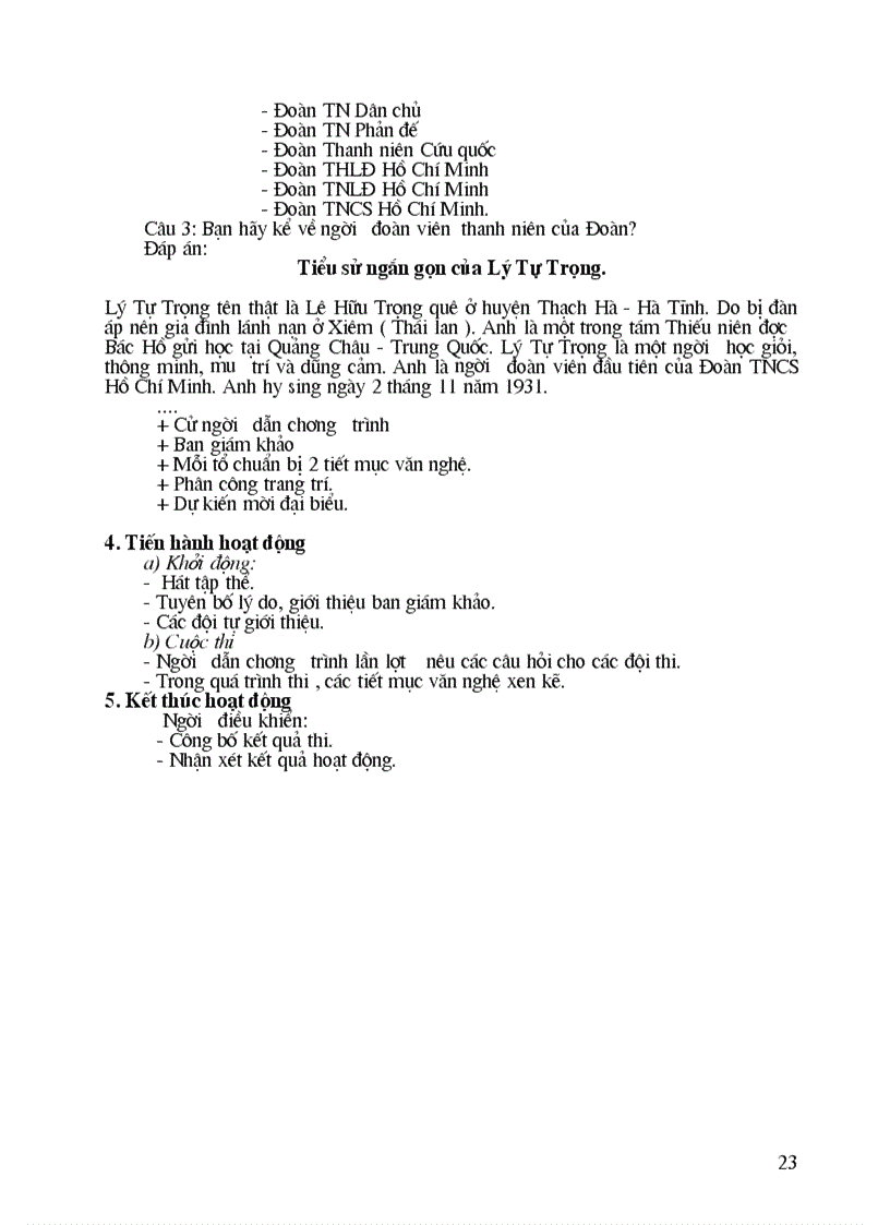 image for page Hoạt động ngoài giờ lên lớp 1