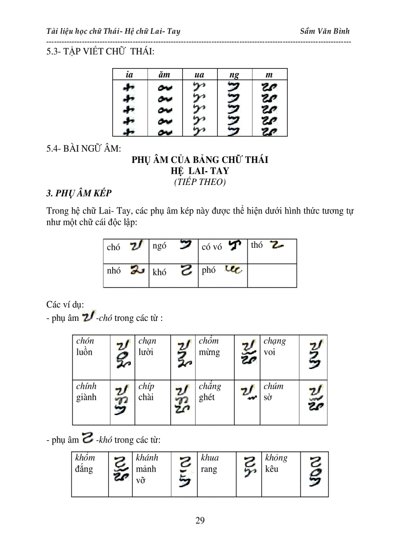 image for page Hướng dẫn học chữ dân tộc Thái hệ Lai Tay