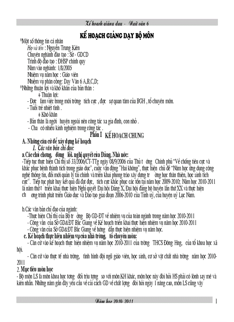 image for page Ke hoach bo mon van 6 theo chuan KT