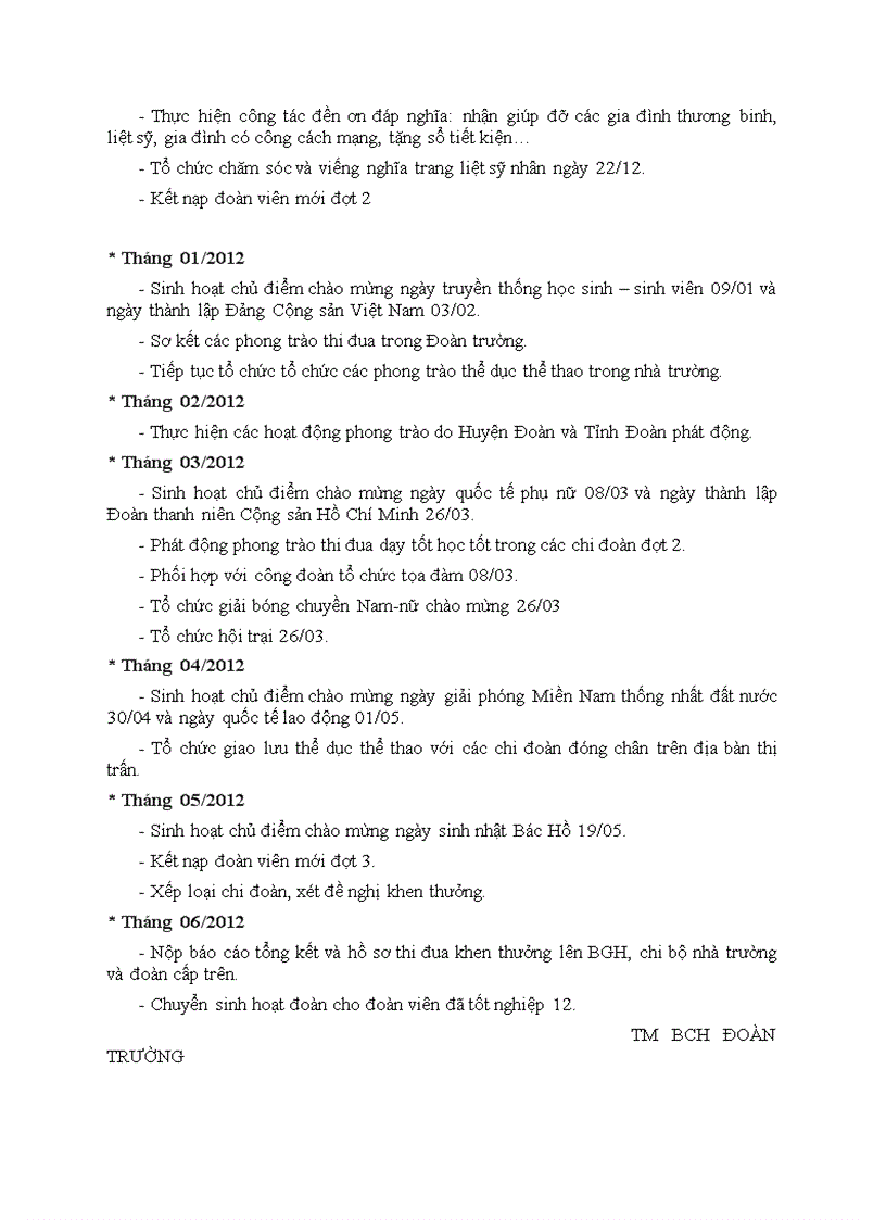 image for page Kế hoạch Chi Đoàn trường THCS