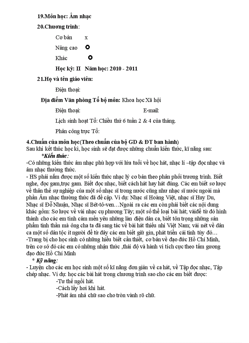 image for page Kế hoạch dạy học các môn thcs cả năm