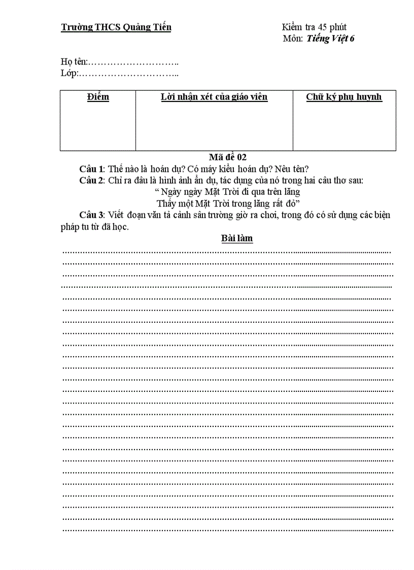 image for page Kiem tra tieng viet 1 tiet