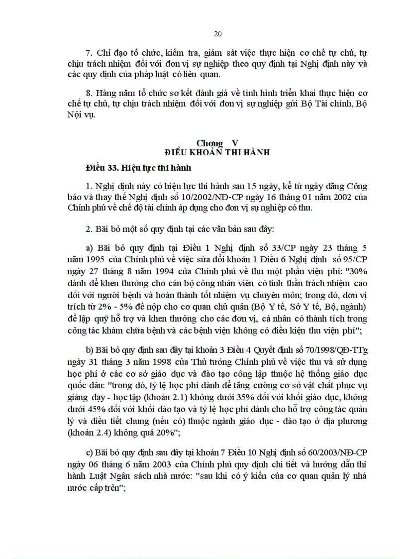 image for page Nghị định 43 về giao quyền tự chủ tự chịu trách nhiệm biên chế tài chính