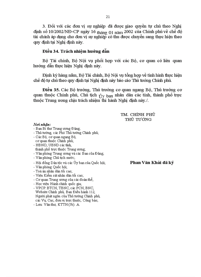 image for page Nghị định 43 về giao quyền tự chủ tự chịu trách nhiệm biên chế tài chính