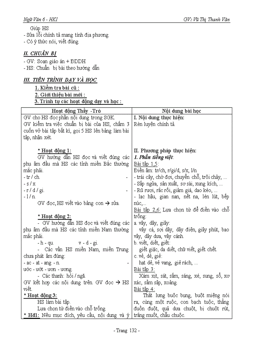 image for page Ngữ Văn 6 HKI 2009 2010