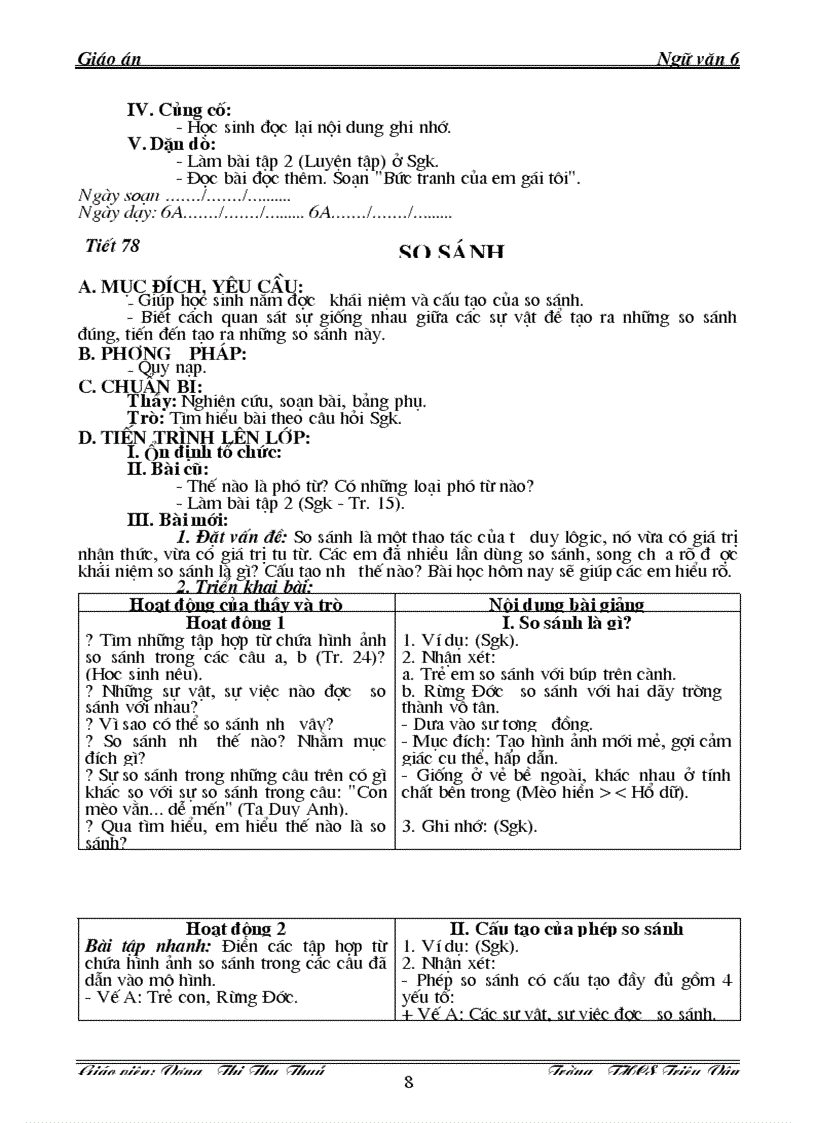 image for page Ngữ văn 6 HKII 2 cột