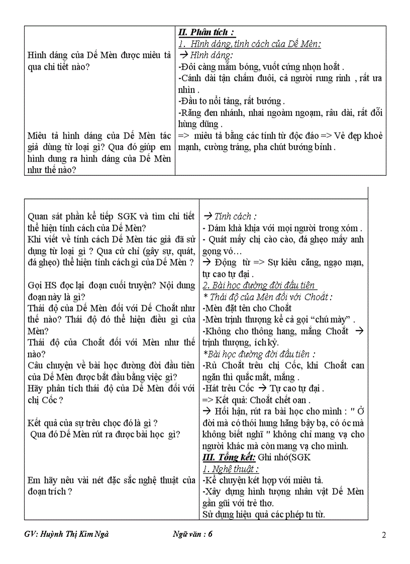 image for page Ngữ văn 6 kì ii chuẩn kt kn 2010 2011