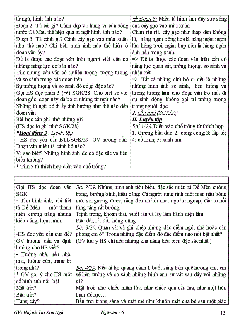 image for page Ngữ văn 6 kì ii chuẩn kt kn 2010 2011