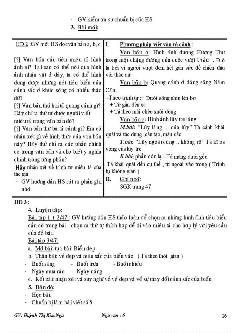 image for page Ngữ văn 6 kì ii chuẩn kt kn 2010 2011