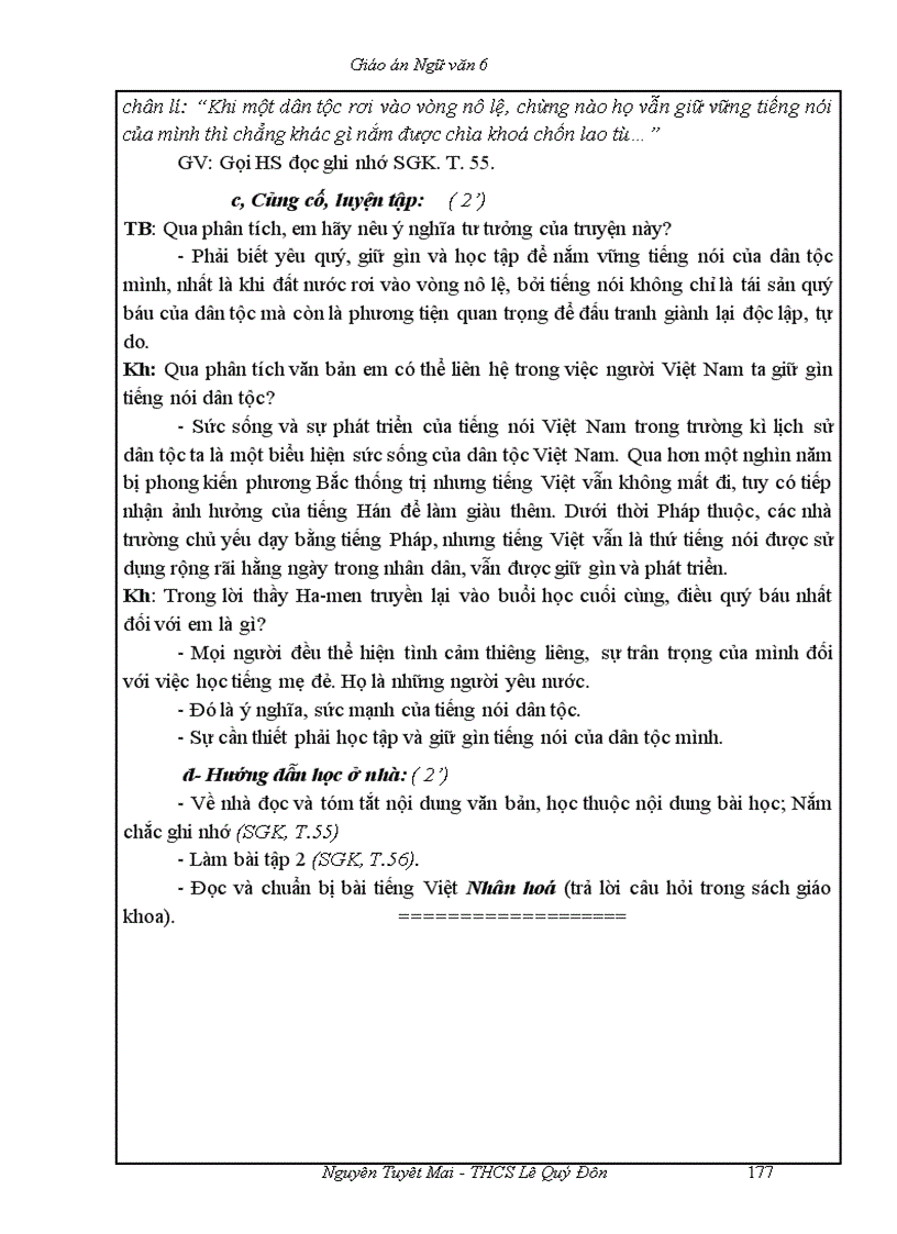 image for page Ngữ văn 6 T51 100