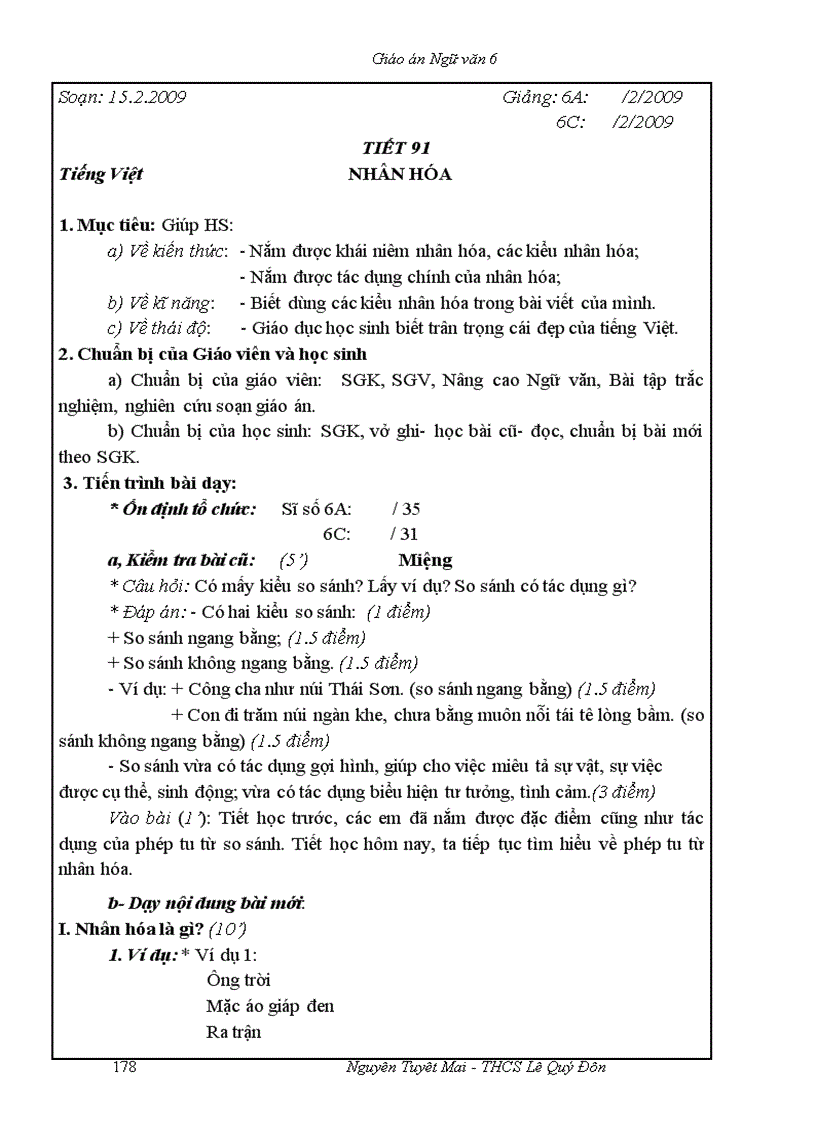 image for page Ngữ văn 6 T51 100