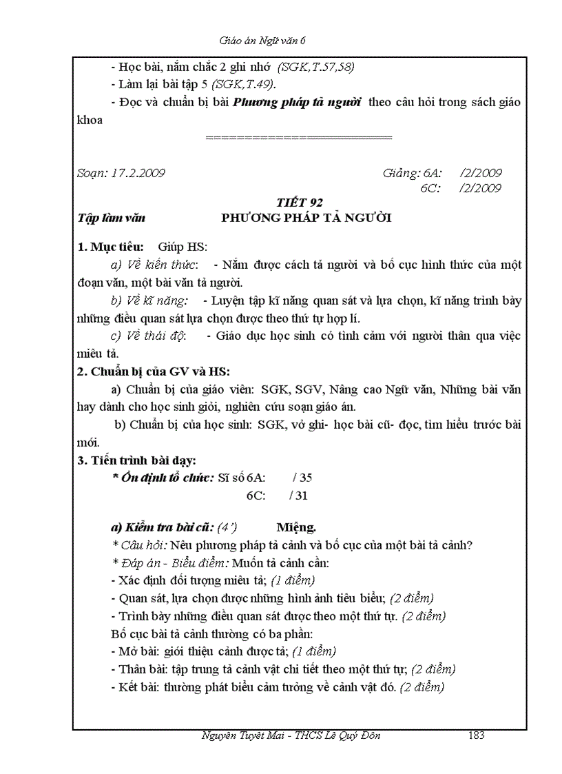 image for page Ngữ văn 6 T51 100