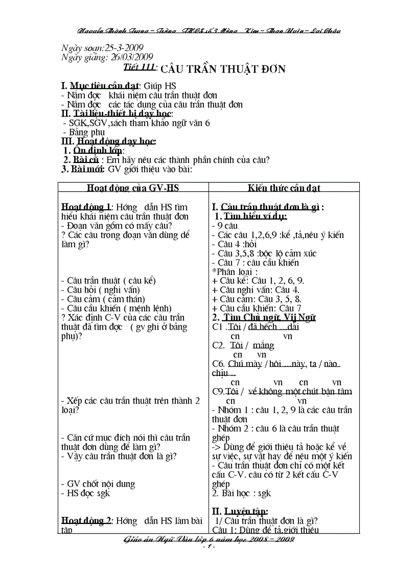 image for page Ngữ văn 6 tiết 111