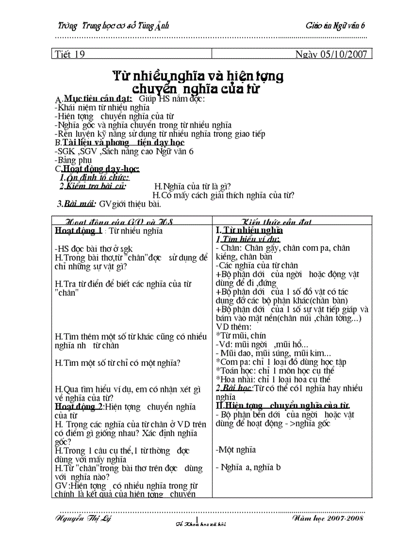 image for page Ngữ văn 6 từ tiết 19 trở di