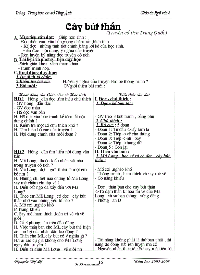 image for page Ngữ văn 6 từ tiết 19 trở di