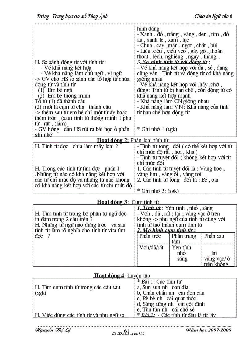 image for page Ngữ văn 6 từ tiết 19 trở di