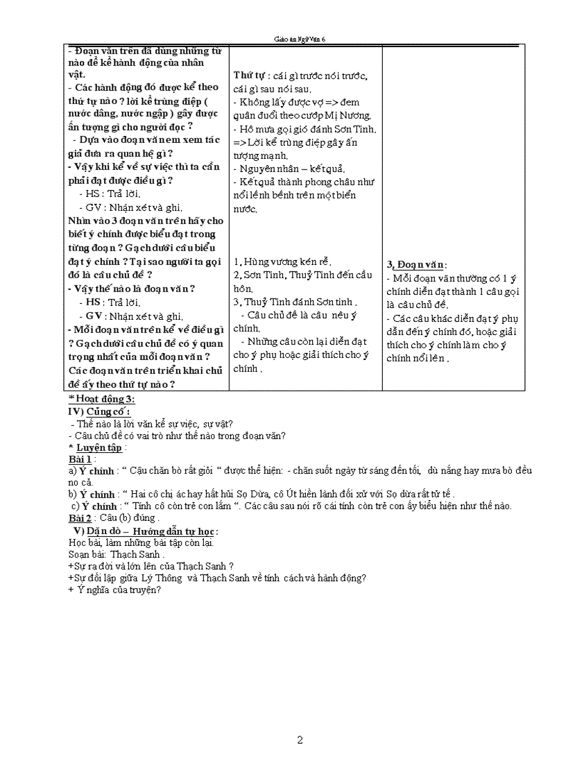 image for page Ngữ Văn 6 Tuần 5 Tiết 20