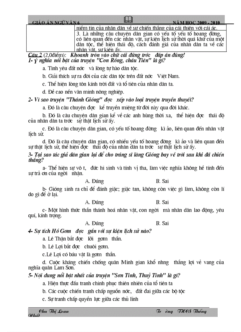 image for page Ngữ văn 6 Tuần 7 Tích hợp GDMT